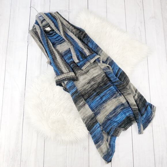 Anthropologie Women's‎ Moth Spacedyed Blue Duster Vest Cardigan Size XS - Picture 3 of 6